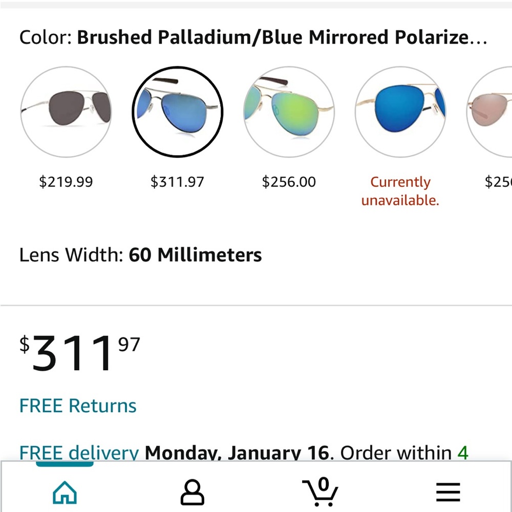 Costa, Del Mar, men’s, sunglasses brand new